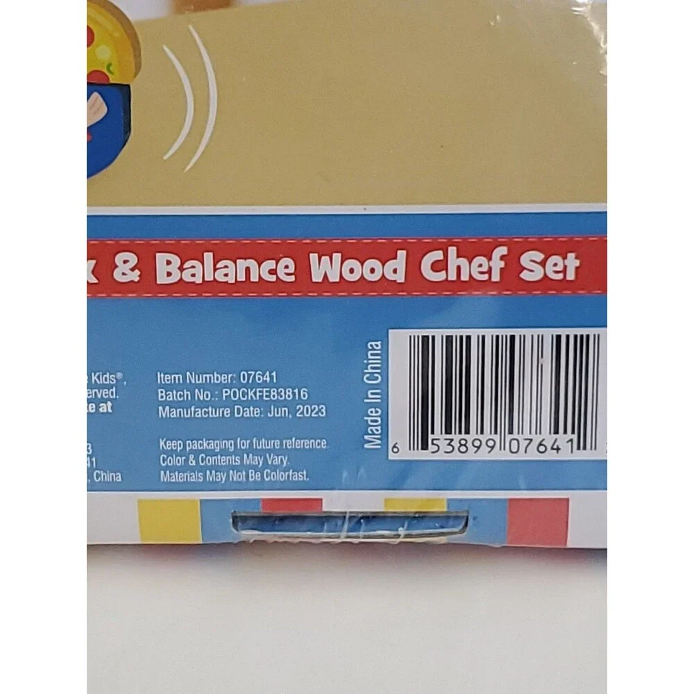 Little Tikes Stack & Balance Wood Chef‎ Set (8 Pieces) (2+years) Brand New Toy